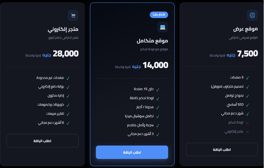 باقات تسويق الكتروني