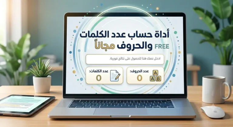 أداة حساب عدد الكلمات والحروف مجاناً